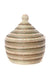 Black, Silver & White Striped Warming Basket