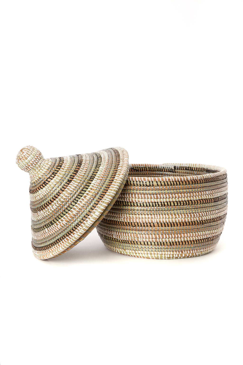 Black, Silver & White Striped Warming Basket Default Title