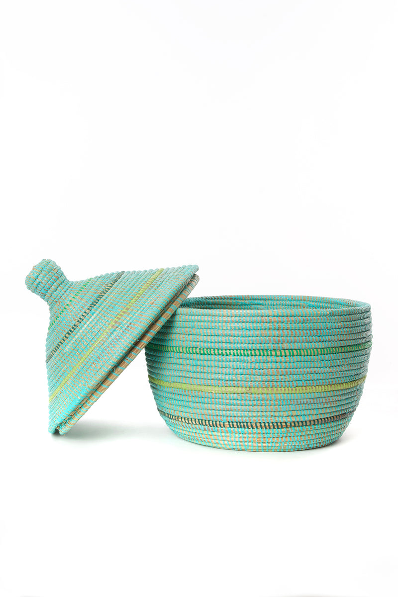 Seaside Stripe Warming Basket from Senegal Default Title