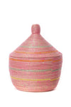 Striped Pink Warming Basket from Senegal