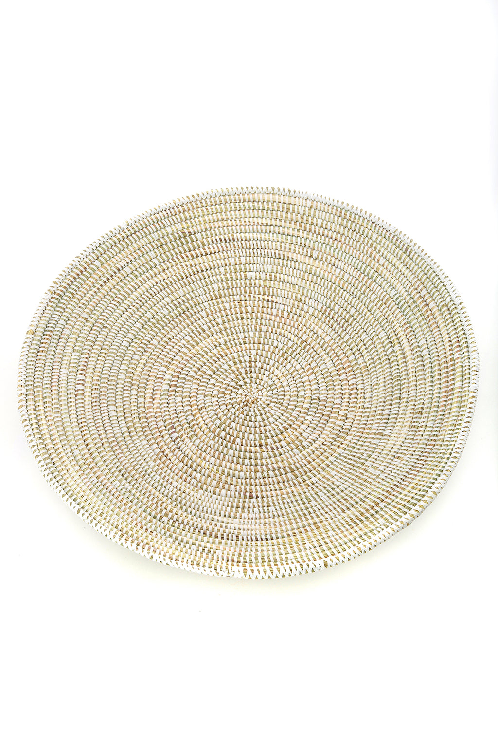 20" Solid White Grain Basket from Senegal Default Title