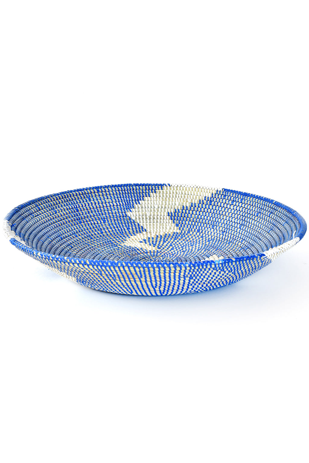 20" Blue and White Lightning Grain Basket