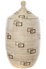 Large White Perfect Match Hamper Basket from Senegal