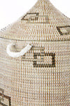 Large White Perfect Match Hamper Basket from Senegal