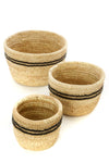 Ngurunit Nomadic Camel Milking Baskets with Black Beaded Stripes