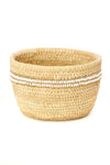 Ngurunit Nomadic Camel Milking Baskets with White Beaded Stripes