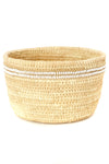 Ngurunit Nomadic Camel Milking Baskets with White Beaded Stripes