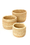 Ngurunit Nomadic Camel Milking Baskets with White Beaded Dots