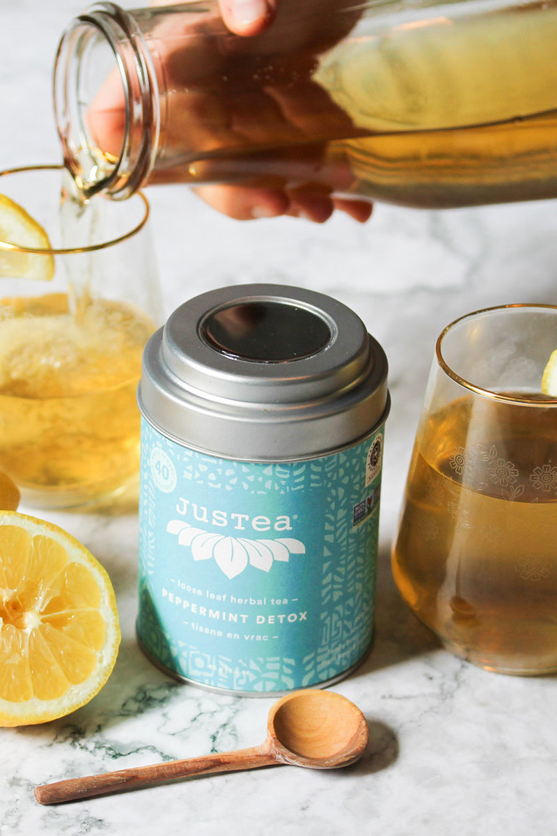 JusTea Peppermint Detox Loose Leaf Tea