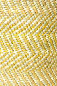 Yellow & Natural Maila Milulu Reed Basket - Medium