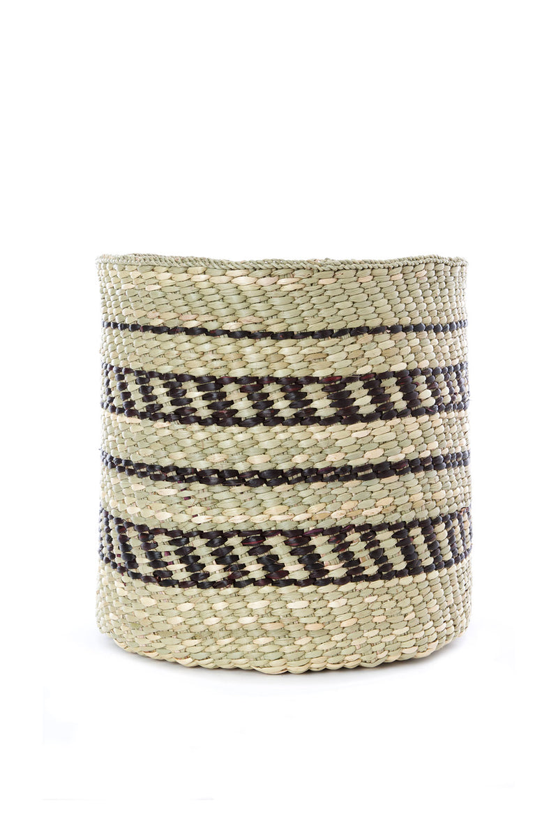 Traditional Iringa Baskets with Black Accents