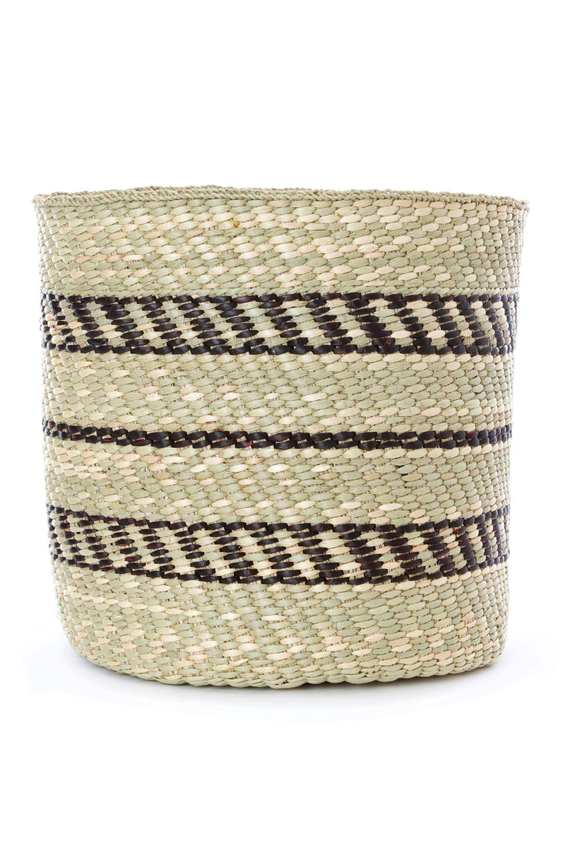 Traditional Iringa Baskets with Black Accents