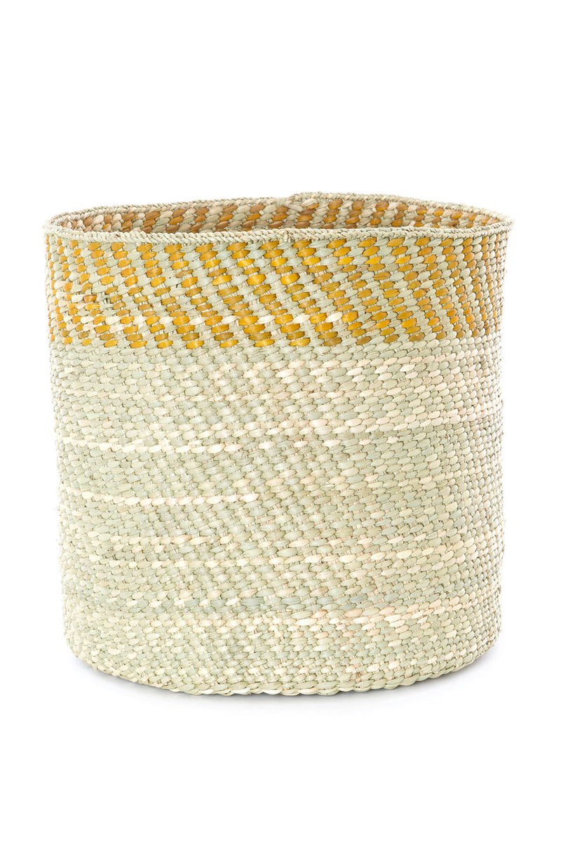 Yellow and Natural Kupanda Iringa Baskets