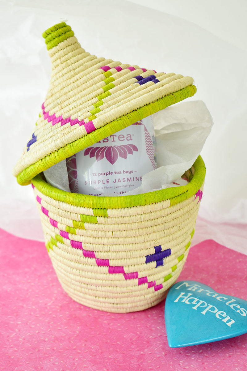 Rwenzori Big Kindness Basket with Pointed Lid