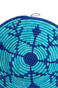 Blue Meadow Raffia Basket from Uganda