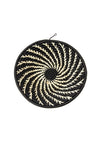 Black Ugandan Sata Baskets with Cream Spirals