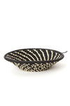 Black Ugandan Sata Baskets with Cream Spirals