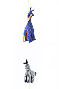 Betty's Kitenge Cloth Safari Animal Wall Art
