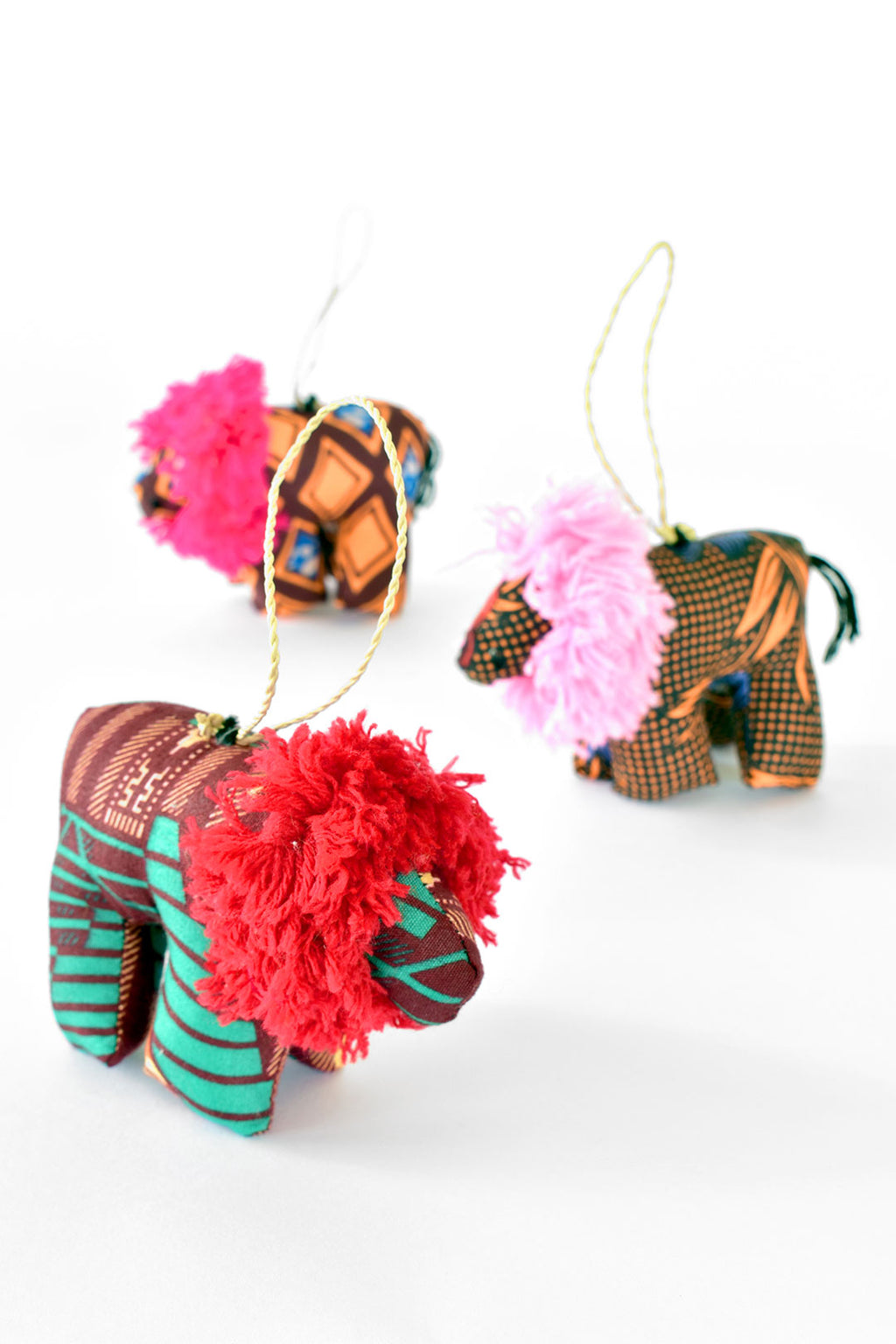 Betty's Kitenge Cloth Lion Ornament