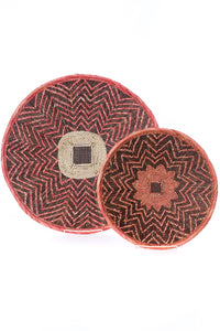 Large Coral Flower Design BaTonga Wall Basket Default Title