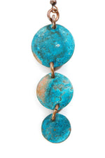 F.R.E.E. Woman Copper Viridian Triplet Earrings