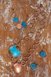 F.R.E.E. Woman Copper Viridian Disc Bracelet