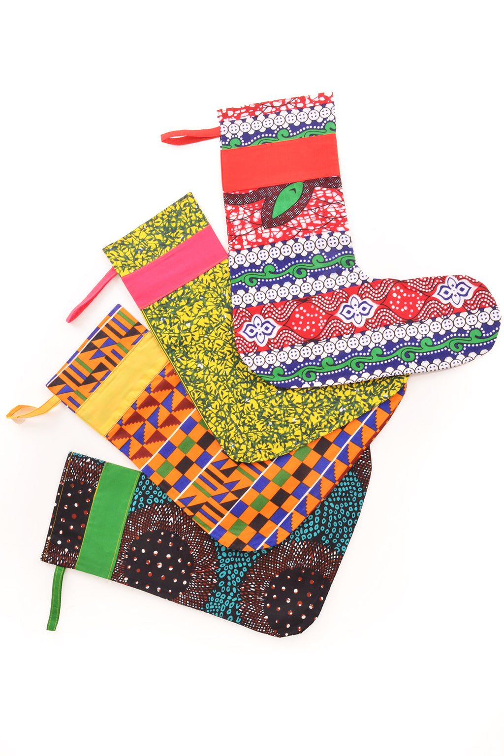 Janet's Chitenge Cloth Christmas Stockings - Assorted Patterns