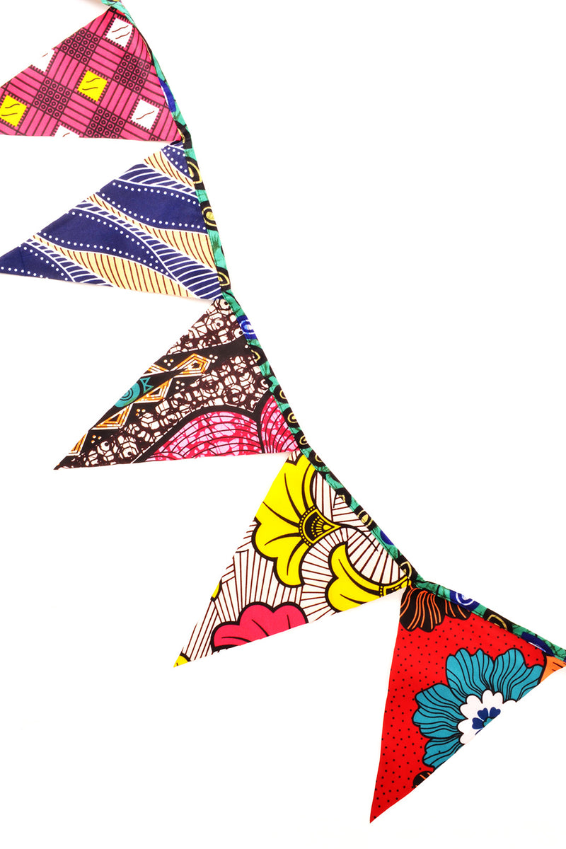 Janet's Chitenge Cloth Flag Bunting - Assorted Patterns