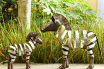 Recycled Metal Ribbon Zebra Sculpture