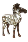 Recycled Metal Ribbon Zebra Sculpture