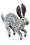 Recycled Metal Running Rabbit Sculpture from Zimbabwe