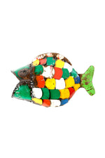 Colorful Recycled Metal Fish Wall Art Sculptures
