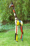 Colorful Recycled Oil Drum Giraffe Sculptures