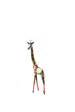 Colorful Recycled Oil Drum Giraffe Sculptures