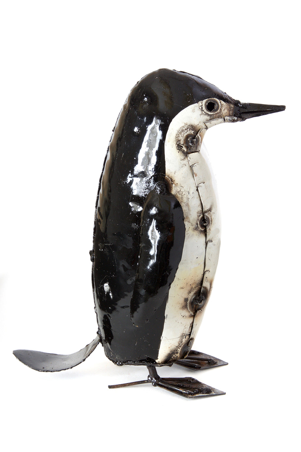 Recycled Metal Penguin Sculptures