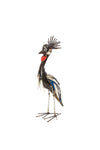 Recycled Metal Crowned Crane Sculptures