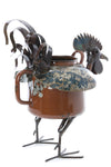 Large Zimbabwean Recycled Teapot Rooster Planter