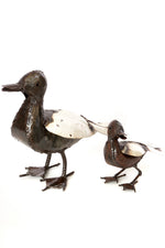 Recycled Metal Duck Sculptures