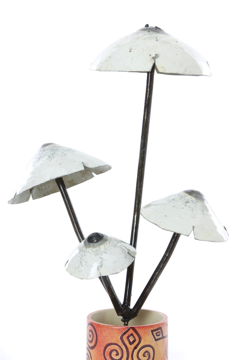 Recycled Metal Mushroom Garden Stake