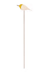 Yellow & White Stone and Metal Bird Garden Stake