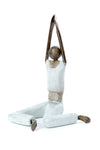 Stone and Metal Yogi Sculpture with Clasped Hands