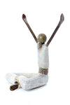 Stone and Metal Yogi Sculpture with Outstretched Arms