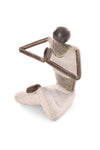 Stone and Metal Yogi Sculpture with Peaceful Hands