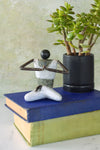 Stone and Metal Yogi Sculpture with Peaceful Hands