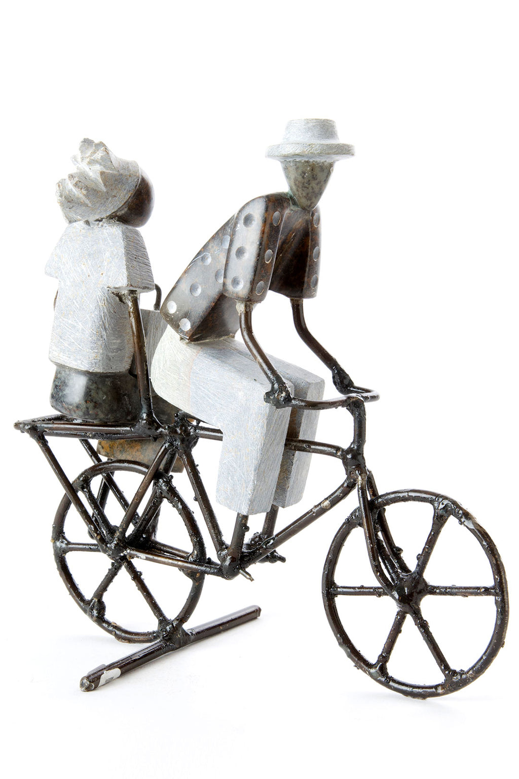 Zimbabwean <i>Simple Life</i> Stone & Metal Bicycling Couple