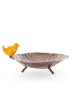 Recycled Metal and Stone Bird Bath from Zimbabwe