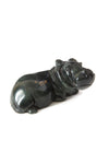 Tiny Zimbabwean Serpentine Hippo Sculpture