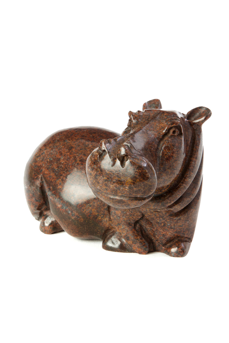 Small Zimbabwean Serpentine Hippo Sculpture