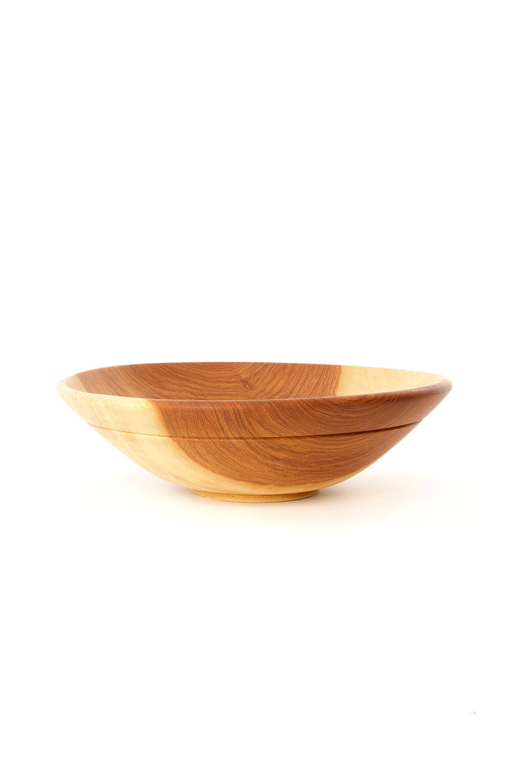 Medium Mahogany Wood Salad Bowl from Zimbabwe