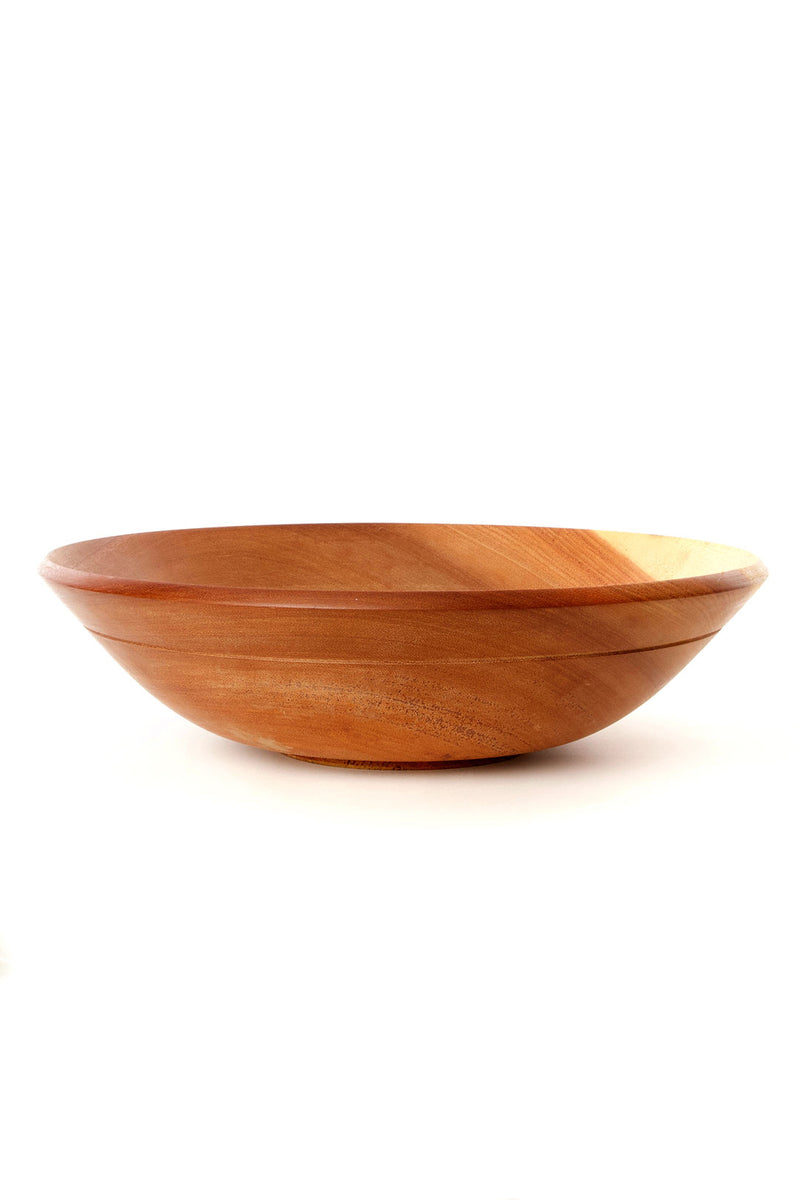 Large Mahogany Wood Salad Bowl from Zimbabwe